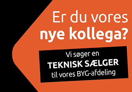 Vi søger en teknisk sælger til vores byggeriafdeling